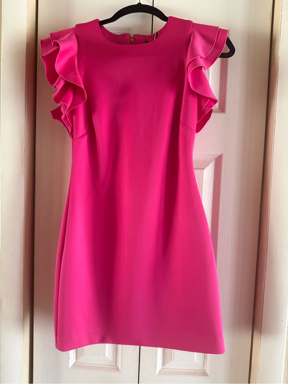 Tommy Hilfiger Hot Pink Ruffle Sleeve Mini Dress